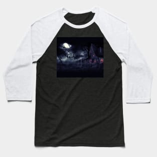 Haunted House and crows Baseball T-Shirt